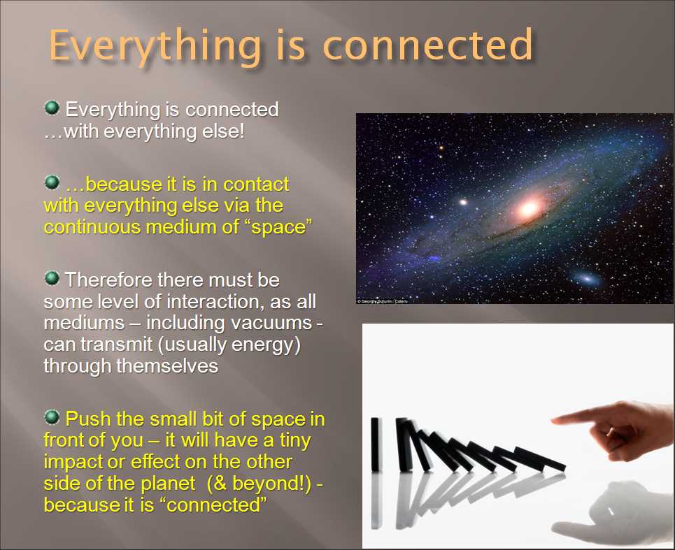 everything is connected with everything else